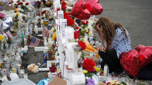 Lugar del tiroteo en un local comercial de Walmart en El Paso, Texas EEUU - Sputnik Mundo