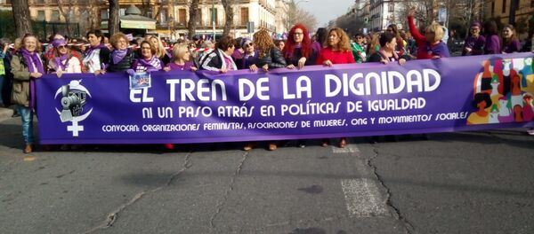 Manifestación 'Tren de la Dignidad' en Sevilla - Sputnik Mundo