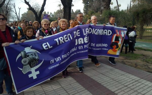 Manifestación 'Tren de la Dignidad' en Sevilla - Sputnik Mundo