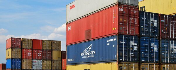 Contenedores de mercancías (imagen referencial) Contenedores de mercancías (imagen referencial) - Sputnik Mundo