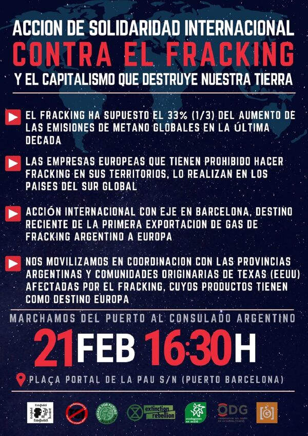 Buenos Aires-Barcelona, eje de la primera protesta global contra el fracking en Vaca Muerta - Sputnik Mundo