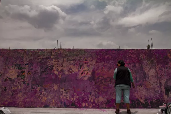 María del Carmen Volante, madre de Pamela Gallardo, desaparecida el 5 de noviembre de 2017; durante la elaboración del mural de su hija, en la estación de Metrobús La Joya, en la alcaldía Tlalpan. María del Carmen Volante, madre de Pamela Gallardo, desaparecida el 5 de noviembre de 2017; durante la elaboración del mural de su hija, en la estación de Metrobús La Joya, en la alcaldía Tlalpan. - Sputnik Mundo
