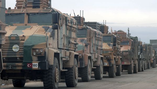Blindados turcos en Idlib, Siria Blindados turcos en Idlib, Siria - Sputnik Mundo