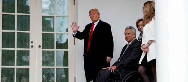 El presidente estadounidense, Donald Trump, y su homólogo ecuatoriano, Lenín Moreno - Sputnik Mundo