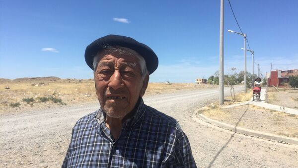 Patricio Huichulef , en el paraje Laguna Fría, zona de Telsen, Chubut - Sputnik Mundo