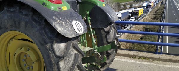 Protesta de los agricultores españoles Protesta de los agricultores españoles - Sputnik Mundo