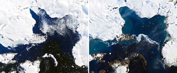 La NASA publica instantáneas de los glaciares derritiéndose en la Antártida La NASA publica instantáneas de los glaciares derritiéndose en la Antártida - Sputnik Mundo