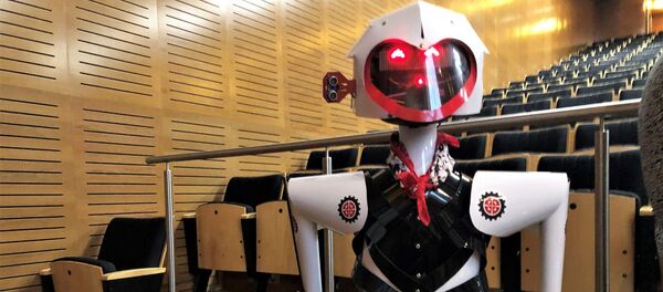 El robot María, mascota argentina de la Campaña para Detener los Robots Asesinos - Sputnik Mundo