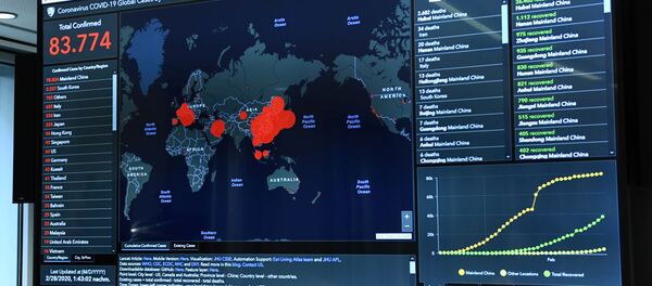 Un gráfico que muestra la propagación del coronavirus Un gráfico que muestra la propagación del coronavirus - Sputnik Mundo