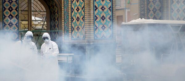 La fumigación contra coronavirus en Irán (imagen referencial) - Sputnik Mundo