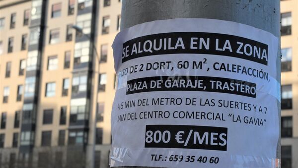 Anuncio de alquiler en el Ensanche de Vallecas.  - Sputnik Mundo