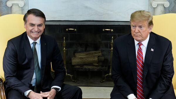 El presidente de Brasil, Jair Bolsonaro, junto al presidente de EEUU, Donald Trump - Sputnik Mundo