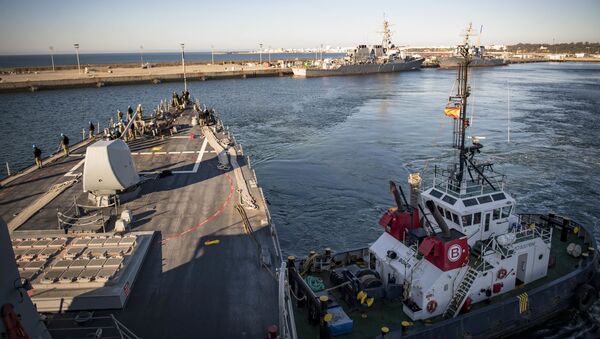 Destructor USS Donald Cook en la Base Naval de Rota, Andalucía (archivo) - Sputnik Mundo