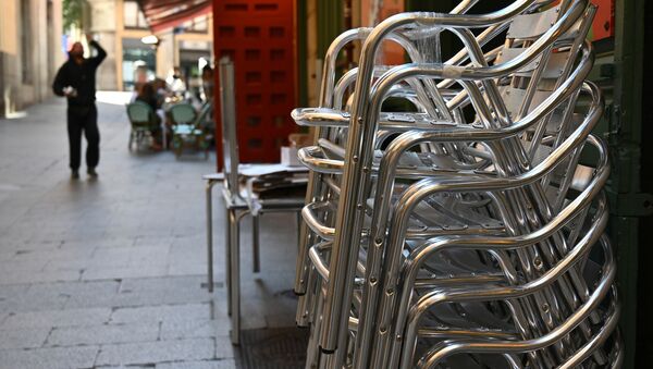 Terraza cerrada en el centro de Madrid - Sputnik Mundo