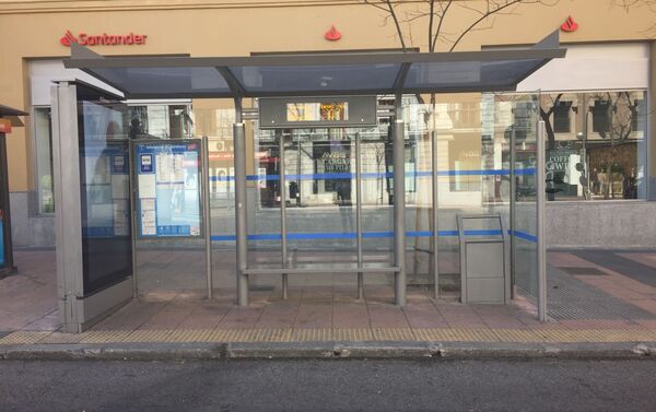 Parada de autobús en Madrid - Sputnik Mundo