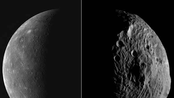 Una imagen de Mercurio sacada por la sonda MESSENGER de la NASA  - Sputnik Mundo