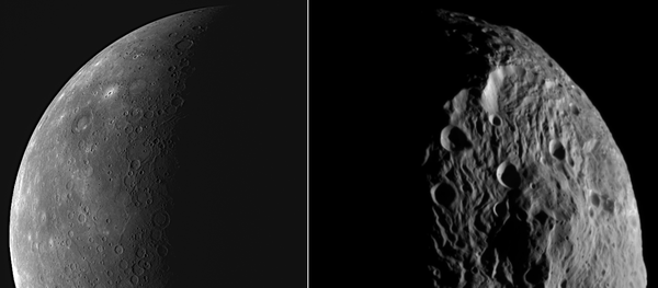 Una imagen de Mercurio sacada por la sonda MESSENGER de la NASA  - Sputnik Mundo