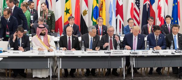 Presidentes durante una cumbre del G20 - Sputnik Mundo