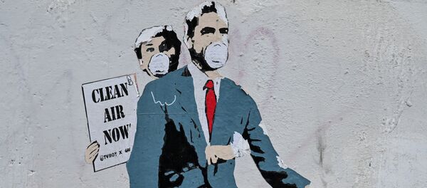 ¿El coronavirus nos persigue? Ahora en versión grafiti ¿El coronavirus nos persigue? Ahora en versión grafiti - Sputnik Mundo