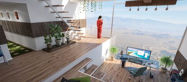 Una joven en cuarentena, ilustración - Sputnik Mundo