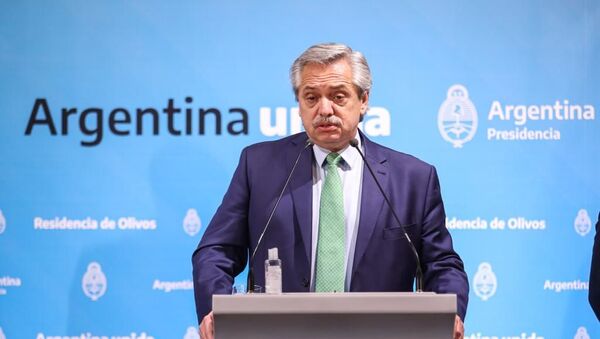 Alberto Fernández, presidente de Argentina - Sputnik Mundo