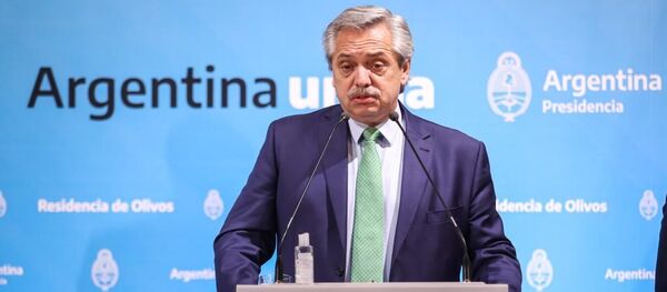 Alberto Fernández, presidente de Argentina - Sputnik Mundo