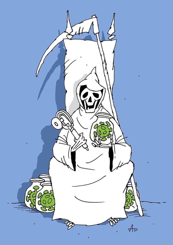 Humor contra la pandemia: el concurso internacional de caricaturas Coronavirus Battle - Sputnik Mundo