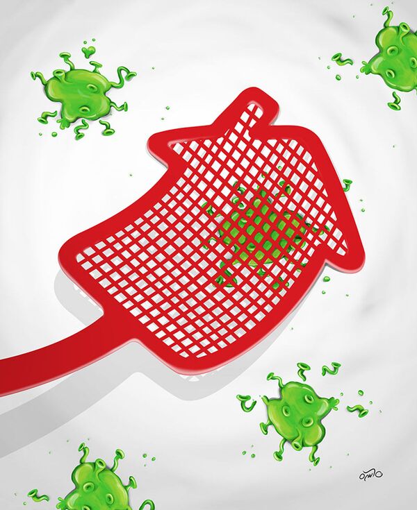 Humor contra la pandemia: el concurso internacional de caricaturas Coronavirus Battle - Sputnik Mundo