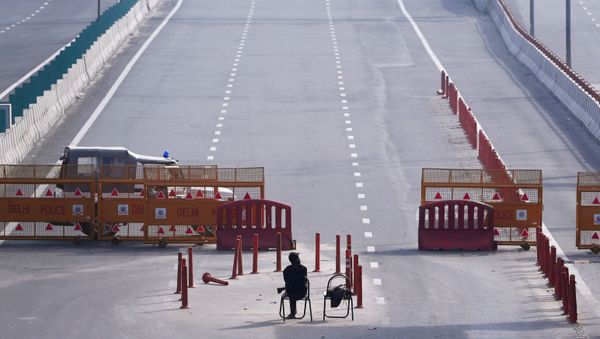 El cierre de carreteras en la India El cierre de carreteras en la India - Sputnik Mundo