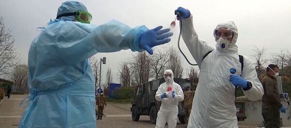 Especialistas militares rusos en Bérgamo, Italia - Sputnik Mundo