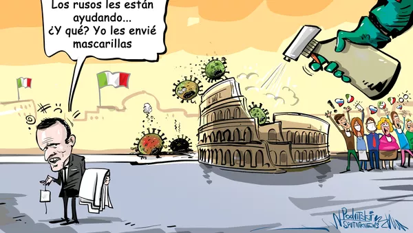 Macron ofendido: Francia también ayudó a Italia - Sputnik Mundo