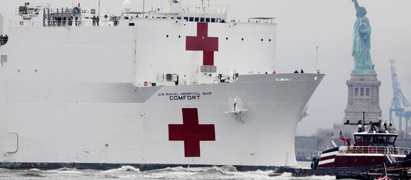 El buque hospital Comfort de la marina de EEUU - Sputnik Mundo