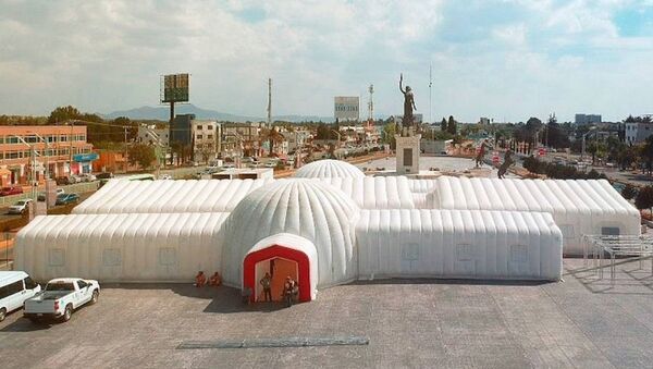 Hospital hinchable de Pachuca de Soto (México) - Sputnik Mundo