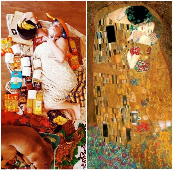 'El beso' de Gustav Klimt, 1907-08 - Sputnik Mundo