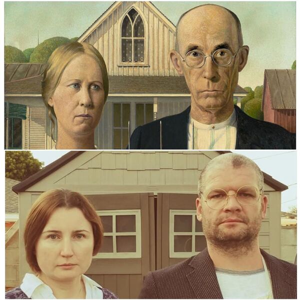 'Gótico estadounidense' de Grant Wood, 1930 - Sputnik Mundo