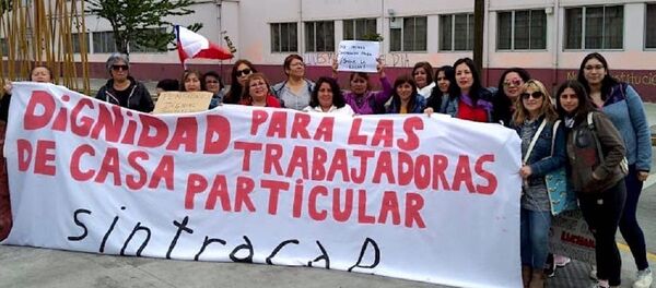 Manifestación por trabajadora domésticas en Chile - Sputnik Mundo