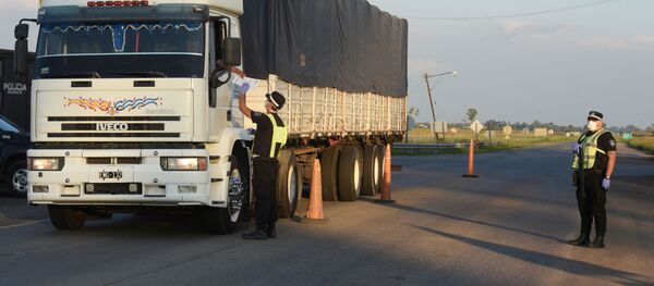 Policía en Santa Fe, Argentina Policía en Santa Fe, Argentina - Sputnik Mundo