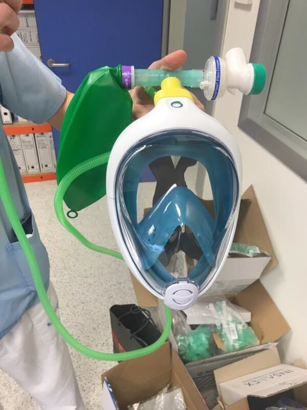 ¿Transformar máscaras de buceo en respiradores? Una solución ante la falta de medios - Sputnik Mundo