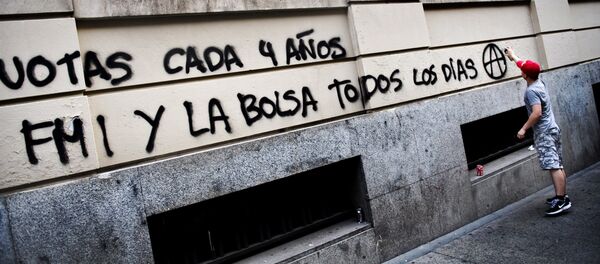 Graffiti contra el FMI - Sputnik Mundo