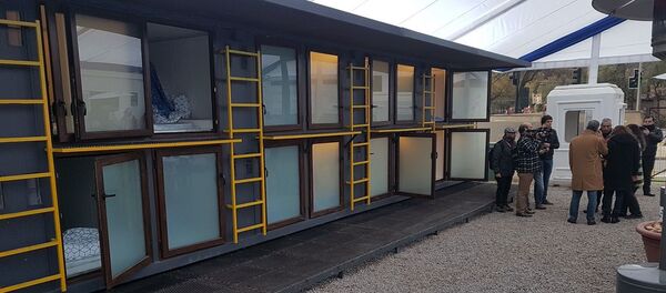 Cabinas hospitalarias Hobe para infectados de coronavirus en Chile - Sputnik Mundo