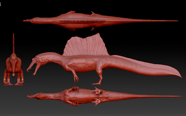 Los investigadores reconstruyeron con la tecnología la apariencia que tenía el Spinosaurus aegyptiacus - Sputnik Mundo