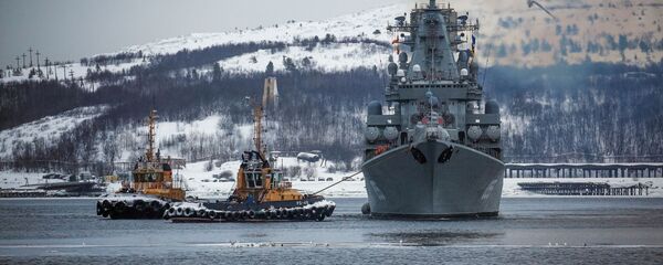 El crucero de misiles Mariscal Ustinov de la Flota del Norte de Rusia - Sputnik Mundo