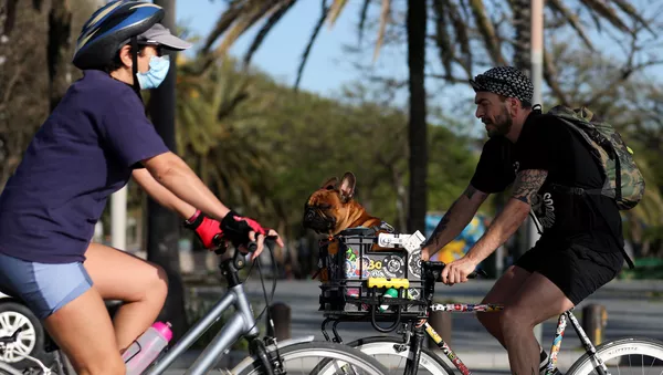 Ciclistas en Barcelona - Sputnik Mundo