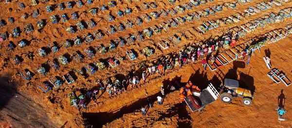 Excavación de las fosas comunes en Brasil a causa de la pandemia de coronavirus Excavación de las fosas comunes en Brasil a causa de la pandemia de coronavirus - Sputnik Mundo