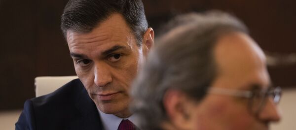 Pedro Sánchez con Quim Torra - Sputnik Mundo