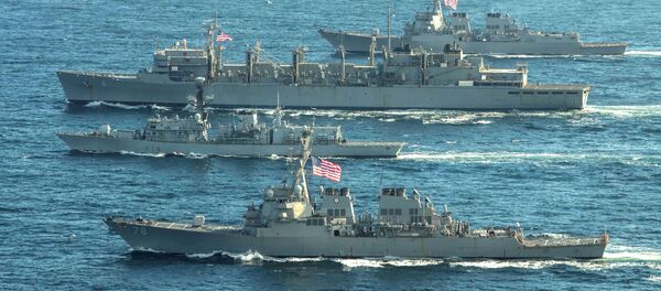 El grupo naval de EEUU y el Reino Unido en el mar de Barents, Ártico - Sputnik Mundo