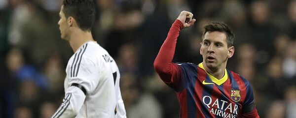 El delantero portugués Cristiano Ronaldo y su colega argentino Lionel Messi - Sputnik Mundo