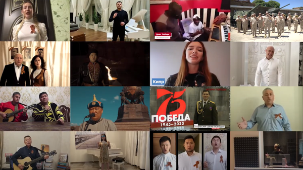 La acción patriótica lanzada por la organización Nuestra victoria, captura de pantalla La acción patriótica lanzada por la organización Nuestra victoria, captura de pantalla - Sputnik Mundo