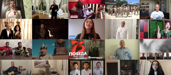 La acción patriótica lanzada por la organización Nuestra victoria, captura de pantalla La acción patriótica lanzada por la organización Nuestra victoria, captura de pantalla - Sputnik Mundo