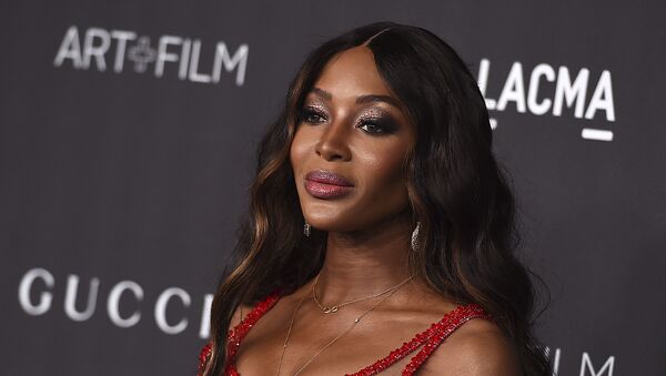 La supermodelo británica Naomi Campbell durante una gala en Los Ángeles en 2019 - Sputnik Mundo